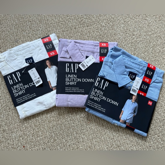 GAP Tops - Bundle of GAP Linen Button Down Shirts